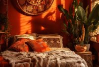 Dunkles Boho-Wohnzimmer Mit Sanften Farben Dunkles Boho-Wohnzimmer Mit Sanften Farben