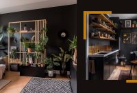 Boho-Wohnzimmer In Dunklen Holzfarben