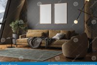 Dunkles Boho-Wohnzimmer In Modernen Tönen Dunkles Boho-Wohnzimmer In Modernen Tönen